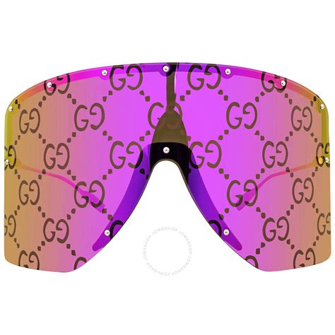 gucci pink mirror shield unisex sunglasses|gucci goggles yupoo.